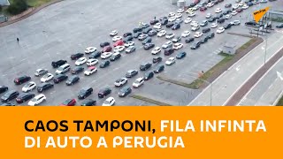 Caos tamponi, fila infinta di auto a Perugia