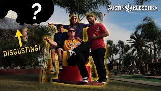 GROSS MINI GOLF BET! (LOSER LICKS THE STREET!) | Kleschka Vlogs