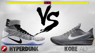 Nike Hyperdunk 2016 Flyknit vs Kobe A.D.!