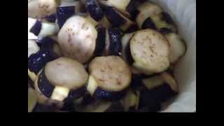 Salat - qisha hazirliq. Badimcan, gunebaxan yaqi,biber,...