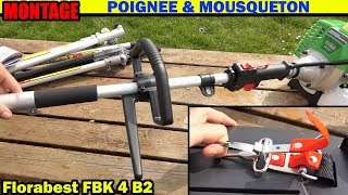 florabest FBK 4 B2 outil thermique à essence lidl mettre la poignée et le mousqueton
