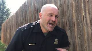 police chase ends at awkward location