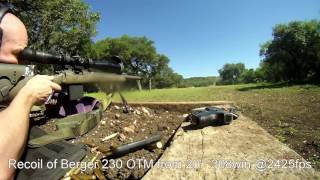 Recoil of 230gr Berger out of .308win