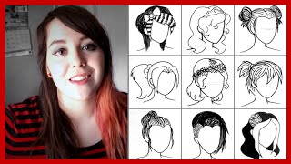 50 Hairstyle Drawings in Under 90 Seconds