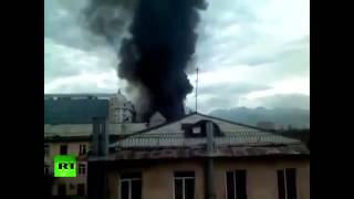 Kazakhstan MASSIVE EXPLOSION  gas tanker caused  HUGE FIRE