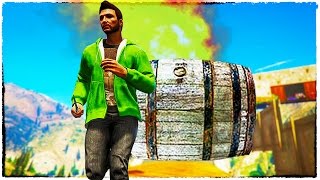 РАЗОРВАЛО ГОРЯЩЕЙ БОЧКОЙ В GTA 5 ONLINE (СЛОЖНЫЙ DEATHRUN)