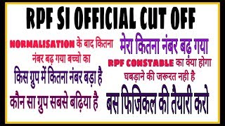 RPF SI OFFICIAL CUT OFF ANALYSIS