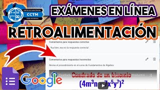 ????️ ¿Cómo hacer la Retroalimentación en los exámenes en línea? | Formularios de Google | ¡Muy Fácil!