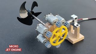 Making Powerful Turbo Jet Engine Using Mini Motors