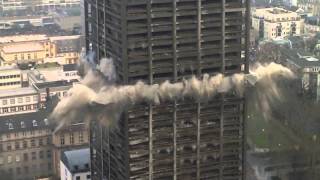 Sprengung des AfE-Turm in Frankfurt