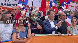 France: Anti-COVID restrix figure Philippot leads thousands in march through Paris