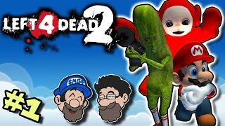 MARIO VS TELETUBBIES || Left 4 Dead 2 || PART 1 || HOBO BROS
