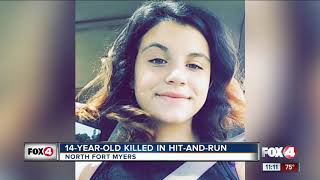 A 14-year-old girl dies in alleged hit and run