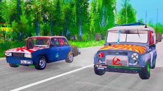 КОРЧ vs УАЗ - АНЛИМ 402 русские гонки в SpinTires 2017