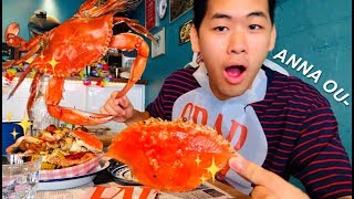 MY FIRST TIME TRYING SEAFOOD BOIL 먹방 MUKBANG (and I oop)