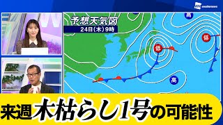 【24日頃か】来週木枯らし1号の可能性