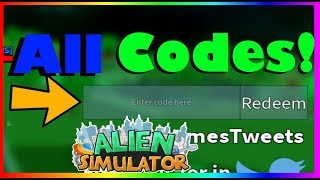 Alien Simulator *ALL* New Codes! (2020) |ROBLOX