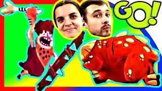 Сильный ДИНОЗАВР Помог БолтушкЕ и ПРоХоДиМЦу Защититься от ТРОГЛОДИТОВ #455 Мультик ИГРА - Dino Bash