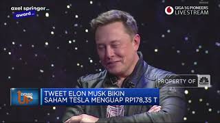 Tweet Elon Musk Bikin Saham Tesla Menguap Rp178,35 T