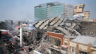 Scary footage! Building collapses in Iran, Earthquake 6.1M! Cracks in the mountains!