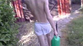 Boy burns all his clothes