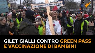 #Francia: gilet gialli contro green pass e vaccinazione di bambini