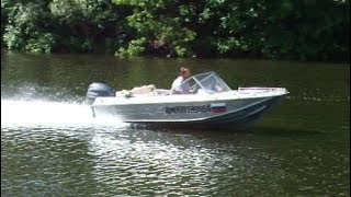 Лодка ОКА-4. Мотор Yamaha F40FETs. Тримирование на ходу.