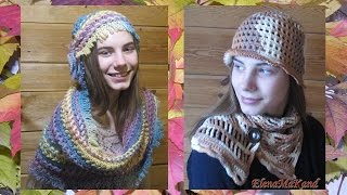 Женские вязаные шляпы и снуды. Women's knitted hats and snoods