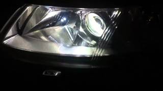 Фара после промывки и полировки Saab 9-3