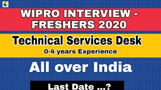Wipro Interview - Freshers 2020 | Wipro interview 2020 | Wipro Recruitment 2020