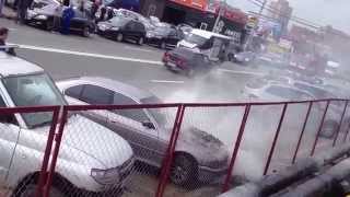 Пожар BMW E39 СПБ ул.Фучика 23.07.2013