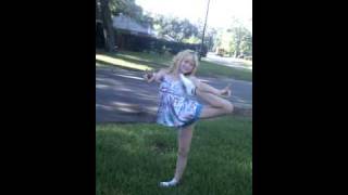 Katie Jade one legged stunting on the ground * cheerleading *