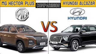 2023 MG Hector Plus vs Hyundai Alcazar Engine, Specification & Price Comparison