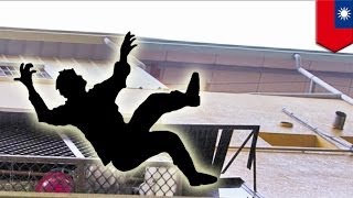 Falling death: old man falls from roof trying to rappel down