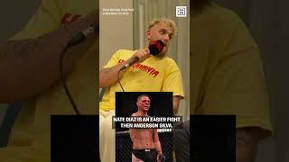 Jake Paul calls Nate Diaz EASY FIGHT?! ???? #shorts