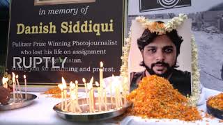 India: Colleagues hold vigil for photojournalist Danish Siddiqui