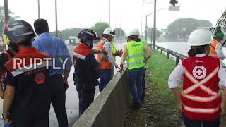 Brazil: Road collapses into subway station construction site in Sao Paulo
