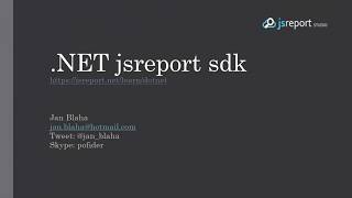.NET jsreport sdk