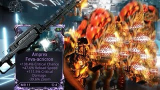 Warframe Amprex Crit CC+CD god riven mod