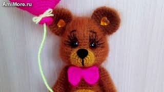 Амигуруми: схема Мишка-валентинка. Игрушки вязаные крючком - Free crochet patterns.