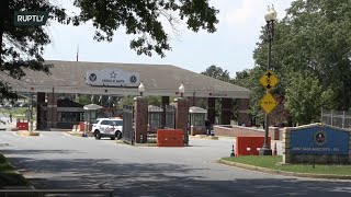 LIVE outside locked down DC military base after reports of armed person