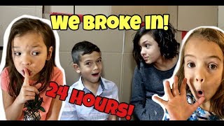 24 HOURS in SHOT OF THE YEAGERS BoxFort Maze! WE SNUCK INTO THEIR HOUSE!