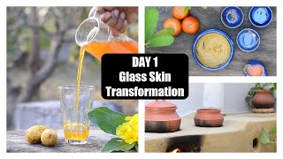 DAY 1: GLASS SKIN TRANSFORMATION SERIES | TIGHTENS SKIN, DEEP CLEANS & TREATS OPEN PORES !