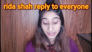 Rida Shah reply to everyone/ justice for hooznoor
