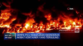 Gempa Dahsyat Guncang Turki, Pelabuhan Terbakar