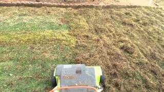 Greenworks electric dethatcher / power rake