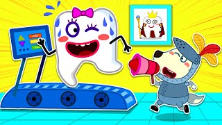 Kids Cartoon ★ ウルフーは、女王の歯が白く健康になるのを助け、子供たちの健康的な習慣を身に付けます ★ Wolfoo Japan