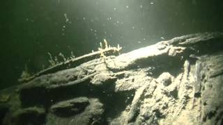 German U-boat U-1105 "Panther" dive in remarkably clear water