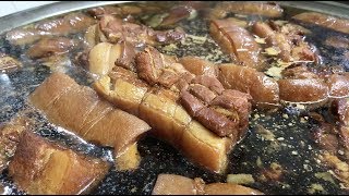 山东大哥炖100斤五花肉，一块肉7块钱，早6点就卖！汤比肉还下饭