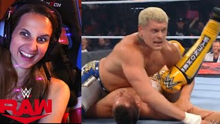 WWE Raw Cody Rhodes vs The Miz